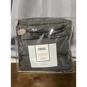 Nestl Microfiber RV Short Queen Size 6 Piece Bed Sheet Set -Dark Grey
